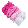 Fita grelot mini pompom tons de rosa - 1 metro de cada cor
