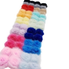 Meio pompom pelúcia 4,5 cm - 2 unidades