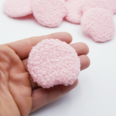 Aplique orelha ursa lãzinha rosa 6,0 cm - 1 par - comprar online