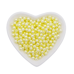Pérola abs com furo passante 6 mm - 50 gramas (+ ou - 500 unidades) - BM Materiais | tiara, aplique, miçangas ,pérola, pompom.