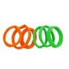 Xuxinha de meia elástico 5,5 cm - 3 verde flúor e 3 laranja flúor