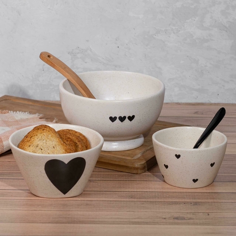 BOWLS JASPEADOS CORAZONES NEGROS