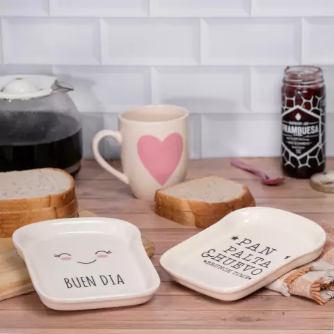 PLATO TOSTADA BEIGE BUEN DIA