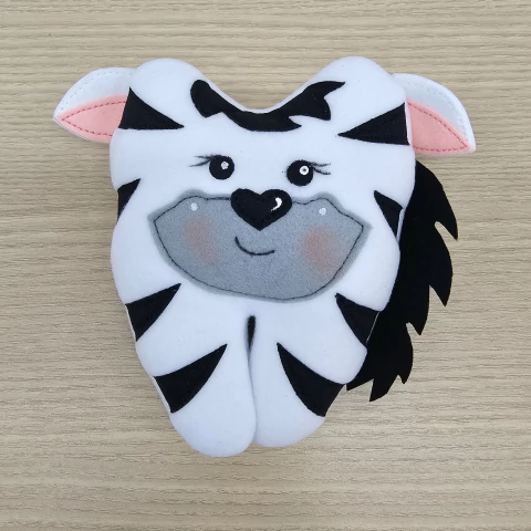 Dente Zebra em feltro