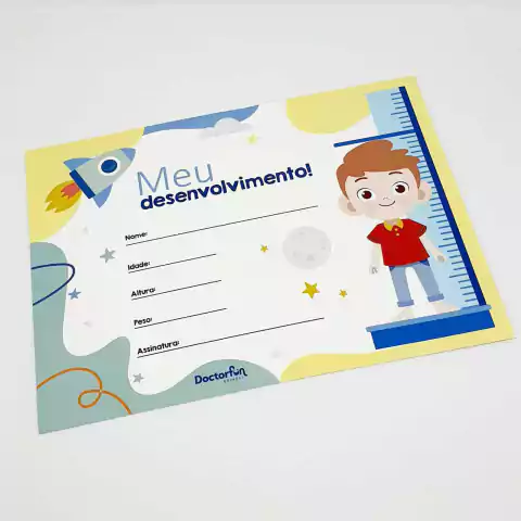 10/20/30 Certificado Meu Desenvolvimento Menino
