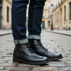 BRIGHTON CUERO NEGRO C/CIERRE en internet