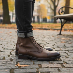 BRIGHTON CUERO MARRON C/CIERRE en internet