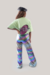 Calça Wide Leg Metalica Rainbow na internet
