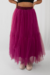 Saia de Tule Midi Cake Fucsia