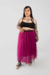 Saia de Tule Midi Cake Fucsia