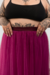 Saia de Tule Midi Cake Fucsia - El Gato Store