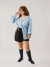 Camisa Oversized Azul Basic 90s