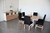 Mesa comedor Paraiso + 6 Sillas Vestidas Reforzadas Black