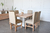 Imagen de Mesa Comedor Paraíso + 6 Sillas Vestidas Reforzadas Camel