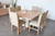Mesa Comedor Paraíso + 6 Sillas Vestidas Reforzadas Camel