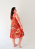 Vestido Laranja Fluído e Estampado - Tam.46 - comprar online