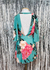 Vestido Verde Água Floral - Tam.P - comprar online