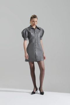 VESTIDO NINA COURO PU