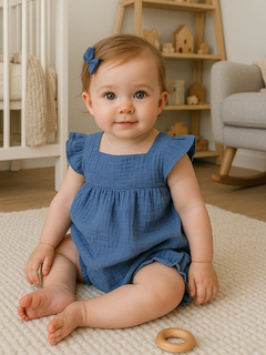 Bata Aurora Azul Topázio - Gaze Algodão na internet