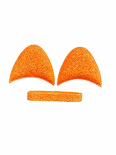 Kit Orelha de Paetê - Laranja Neon