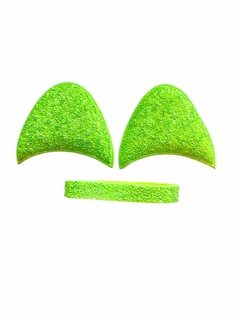 Kit Orelha de Paetê - Verde Neon