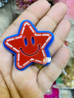 Estrela escolar pespontada em acrílico unid