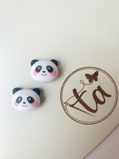 Panda em resina rosto 2 unid