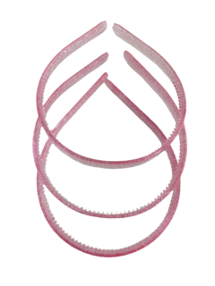 Tiara Glitter transparente- 6 unidades