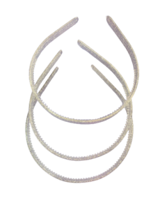 Tiara Glitter transparente- 6 unidades