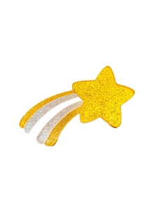 Estrela cadente em acrílico aprox 7cm - unid