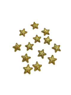 Mini Estrela 10 unid - dourada com glitter