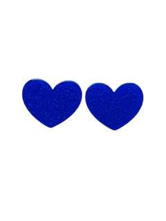 Coração em acrílico com Glitter aprox 2,5cm - 4 unid - comprar online