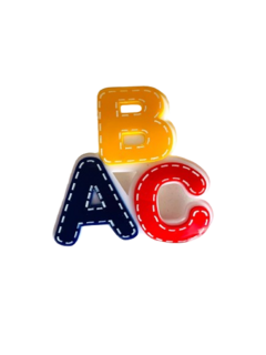Abc em acrílico pespontado unid