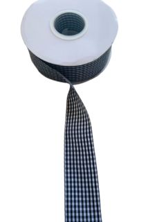 FITA XADREZ TECIDO 38MM O METRO - Tudoparaartesanato