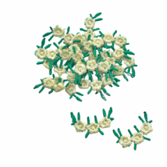 Flor de crochê bordada 2 unid - comprar online