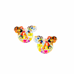 Cabeça Minnie Estampada em acrílico princesas( aprox 7 cm) - unid