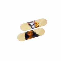Hair clips princesas em acrílico estampado - o par - comprar online