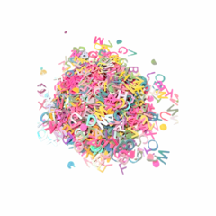 Aplique letras candy Glitter- 10g