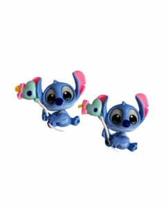 Stitch com balão da xepa em biscuit - unid
