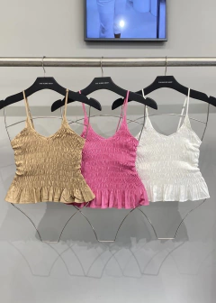 Blusa Regata Lastex Babados Azaléia - comprar online