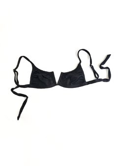 Top Biquini Decote V Preto
