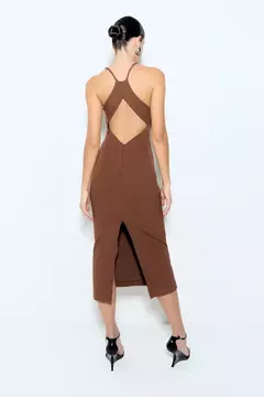 Vestido Midi com Abertura Frontal Zen - comprar online