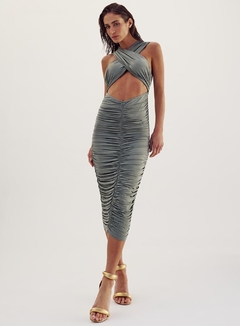 Vestido Midi Decote Transpassado Dasha Oasis