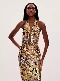 Imagem do Conjunto Body E Saia Com Paetês Jéssica Oasis