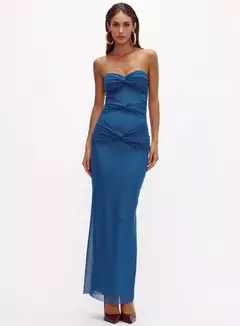 Vestido Midi Tule com Detalhes Drapeados Esther Oasis Resortwear - comprar online