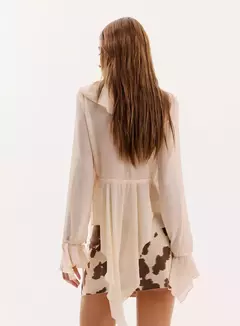 Saia Curta Cow Print Thayane Oasis Resortwear - loja online