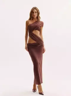 Vestido Midi Assimétrico Tule Joana Oasis Resortwear - comprar online