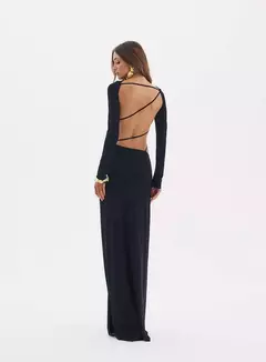Vestido Longo Slim Cut-out Aline Oasis Resortwear - The Blend Shop