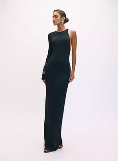 Vestido Longo One Shoulder Aplicacao Sidney Oasis Resortwear - The Blend Shop