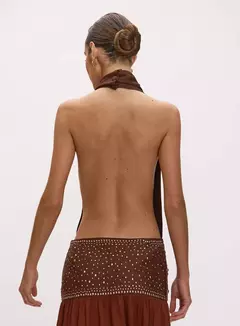 Vestido Longo Assimétrico Aplicação Carrie Oasis Resortwear - loja online